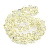 Full Rainbow Plated Electroplate Transprarent Glass Beads Strands EGLA-G037-07A-FR01-2