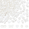 SUPERFINDINGS 400Pcs 5 Style ABS Plastic Imitation Pearl Beads KY-FH0001-13-1