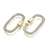 Brass Micro Pave Cubic Zirconia Screw Carabiner Lock Charms LS-ZIRC-N039-008A-NF-3