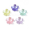 Spray Paint ABS Plastic Imitation Pearl Beads X-MACR-N013-002-2