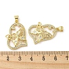 Rack Plating Brass Micro Pave Cubic Zirconia Pendants KK-F869-23G-3