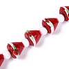 Christmas Theme Handmade Lampwork Beads Strands LAMP-N028-18B-1