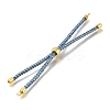 Braided Cotton Cord Slider Bracelet Making MAK-R001-01G-21-3