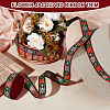 10 Yards Ethnic Style Polyester Jacquard Flower Ribbon OCOR-PH0004-86B-5