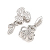 SHEGRACE Brass Micro Pave Cubic Zirconia Ice Pick Pinch Bails XGRQ5K901-828P-2