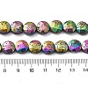 Electroplated Natural Lava Rock Beads Strands G-A256-F01-01J-4