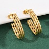 304 Stainless Steel Oval Stud Earrings EJEW-I320-18G-1