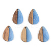 Opaque Resin & Walnut Wood Pendants RESI-S389-027A-C-2