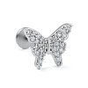 Stainless Steel Micro Pave Clear Cubic Zirconia Cartilage Earrings for Women Men WG39C06-02-1