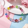 Kids Round Acrylic Beaded Stretch Bracelets BJEW-JB11558-04-1