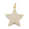 Brass Micro Pave Clear Cubic Zirconia Pendants ZIRC-M108-28-2