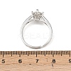 Brass Micro Pave Cubic Zirconia Finger Rings for Women RJEW-B153-01P-5