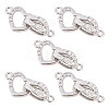 5 Sets Brass Micro Pave Clear Cubic Zirconia Fold Over Clasps KK-CA0002-67P-1