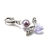 Angel Glass Pearl Round Bead Pendant Decorations HJEW-JM03073-3