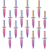 24Pcs Rainbow Color Alloy Pendants FIND-SC0009-60-1