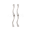 Brass Micro Pave Clear Cubic Zirconia Pendants KK-Z112-30P-1