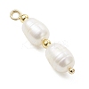 3Pcs 3 Styles Natural Pearl Rice Pendants PALLOY-JF04739-4