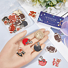 24Pcs 6 Style Alloy Enamel Pendants FIND-SC0009-07-3
