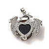 Synthetic Blue Goldstone Heart Pendants KK-K331-01AS-19-3