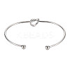 Non-Tarnish Knot Shape Cuff Bangle LS-BJEW-N013-007-3