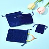 18Pcs 3 Styles Rectangle Velvet Drawstring Pouches TP-FS0001-04B-10
