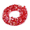 Electroplate Transparent Glass Beads Strands GLAA-N021-4mm-08-2
