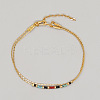 Handmade Glass Seed Bead Multi-layer Bracelets UW5100-1-1