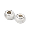 Two Tone Opaque Resin Rondelle European Beads RESI-Z046-02B-2