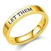 Word Let Them 201 Stainless Steel Finger Rings FS-WGDEB2A-12-1
