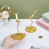 Zinc Alloy Crystal Rock Display Easels ODIS-WH0038-297G-3
