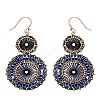 Glass Seed Braided Dangle Earrings for Women FIND-PW0024-17A-1