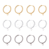 12Pcs 3 Colors 201 Stainless Steel Huggie Hoop Earrings Findings FIND-DC0005-89-1