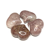 Natural Strawberry Quartz Heart Palm Stone G-F659-A07-2