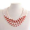 Natural Pearl Five Tiered Necklaces NJEW-Q301-02-1