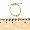 Flower 304 Stainless Steel Adjustable Cuff Rings for Women RJEW-M103-04A-G-3