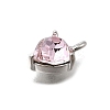 Heart Brass with Glass Charms KK-G525-07P-3