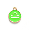 Alloy Enamel Pendants X-ENAM-S124-01A-06K-2