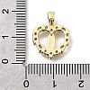 Brass Micro Pave Cubic Zirconia Charms KK-P336-01A-G-3