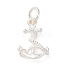925 Sterling Silver Anchor Charms STER-G045-02S-1