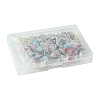 40Pcs 8 Colors Angel Glass Pendants. with Alloy Findings PALLOY-FS00027-6