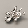 Alloy Rhinestone Snap Buttons FIND-WH0111-246-2