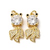 Brass Micro Pave Cubic Zirconia Pendants KK-A271-03E-G-1
