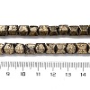 Electroplated Natural Lava Rock Beads Strands G-A256-D01-01D-4
