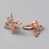 Brass Micro Pave Cubic Zirconia Pendants KK-WH0062-152RG-2