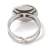 304 Stainless Steel Enamel Open Cuff Rings for Women RJEW-F166-48P-01-3