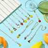 12Pcs Alloy Enamel & Acrylic Pendant Decoration HJEW-CJ00055-6
