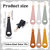 7Pcs 7 Colors PU Leather Hat Clip AJEW-AR0004-86-2