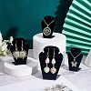 Acrylic Necklace and Earring Displays LS-ODIS-WH0007-12-5