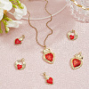 6Pcs 3 Styles Brass Enamel Pendants KK-BBC0019-86-3