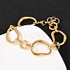304 Stainless Steel Link Chain Bracelets for Women LS-BJEW-Z137-01G-2